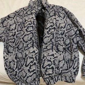 Urban Outfitters Snakeskin Bomber Jacket